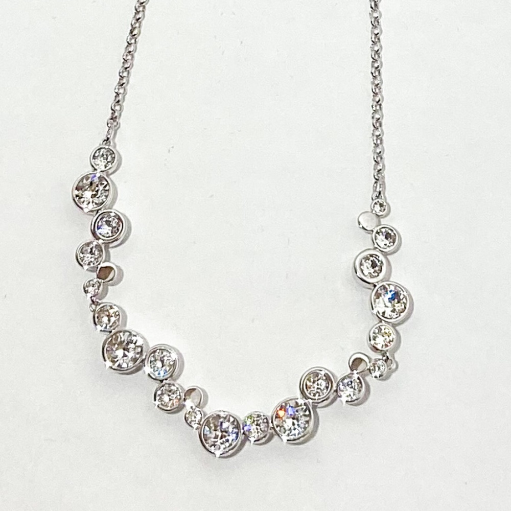 Touchstone Crystal by Swarovski White “Bubble” Necklace